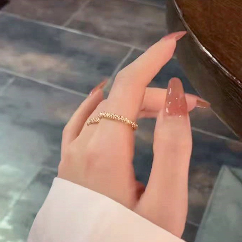 Cincin Model Terbuka Dapat Disesuaikan Gaya Korea