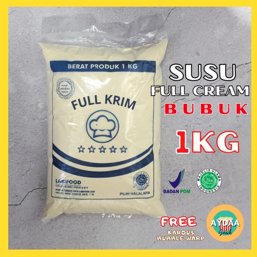 

SUSU BUBUK FULL CREAM 1KG KILOAN WHOLE MILK POWDER