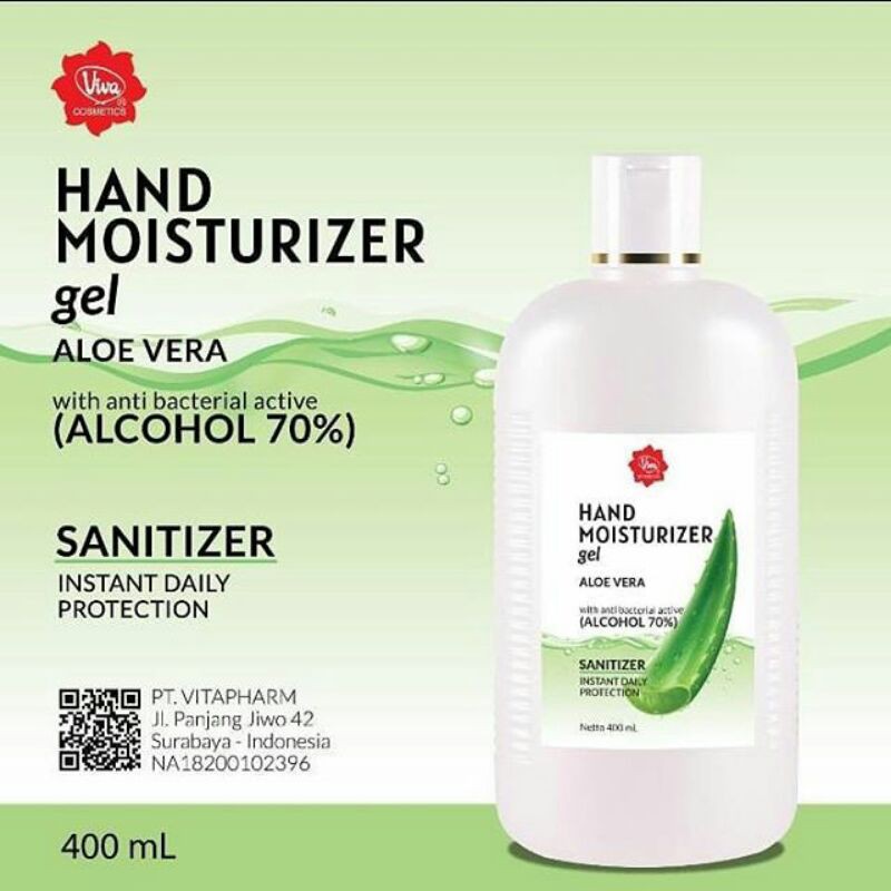 Hand Sanitizer Moisturizer Viva Pembersih Tangan Gel Refill 400 ml