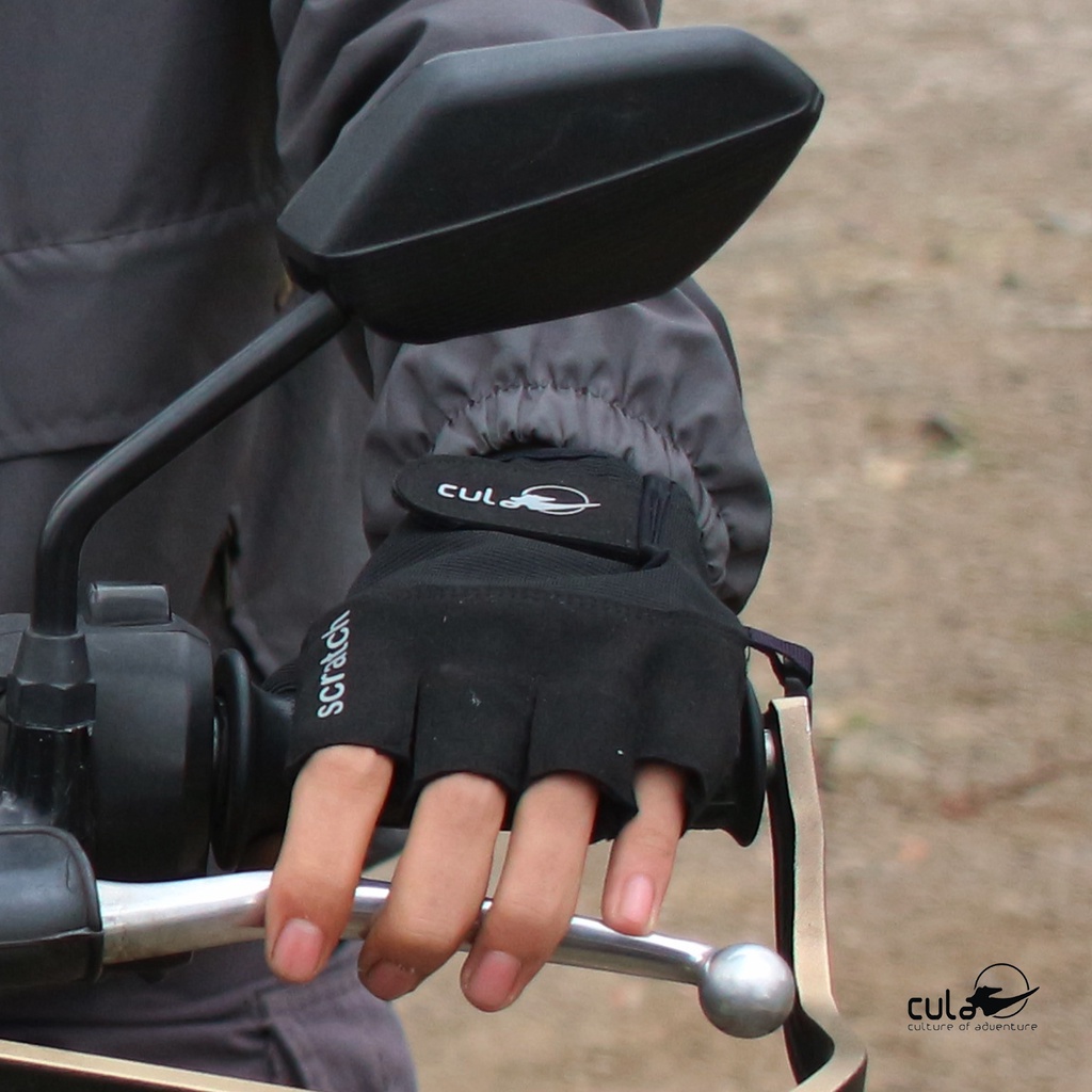 CULA Sarung Tangan Motor Seri Scracth Glove Half - Sarung Tangan Half Finger Anti Slip - Sarung Tangan Outdoor