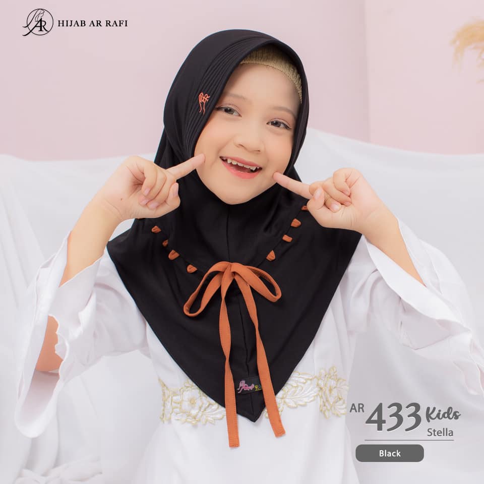 Hijab arrafi AR 433 KIDS - hijab instan - jilbab ANAK - HIJAB ANAK - ARRAFI KIDS
