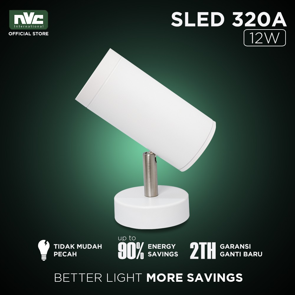 Lampu SLED NVC-320 / Warm 12W 220-240V / Surface Mounted COB LED Track Lighting