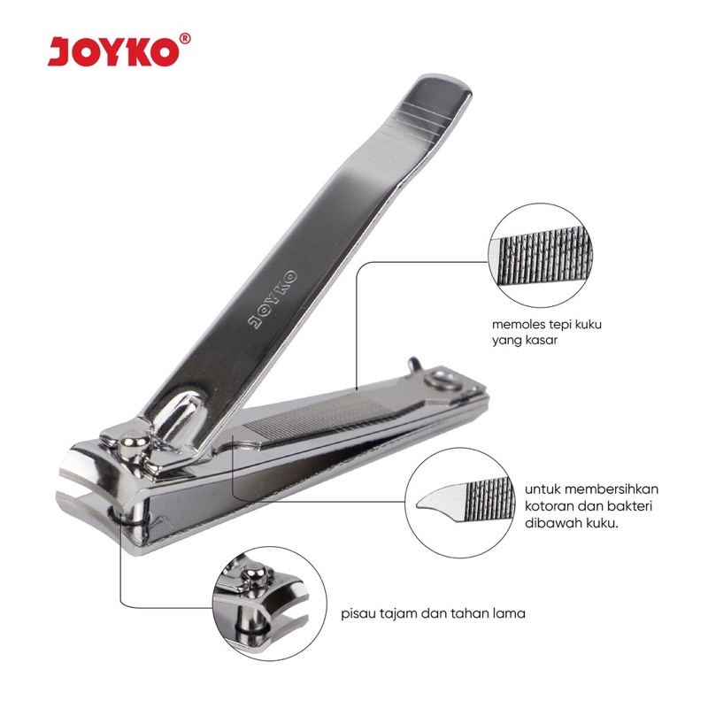 Joyko Nail Clipper Gunting Kuku Dewasa Tajam Berkualitas Stainless