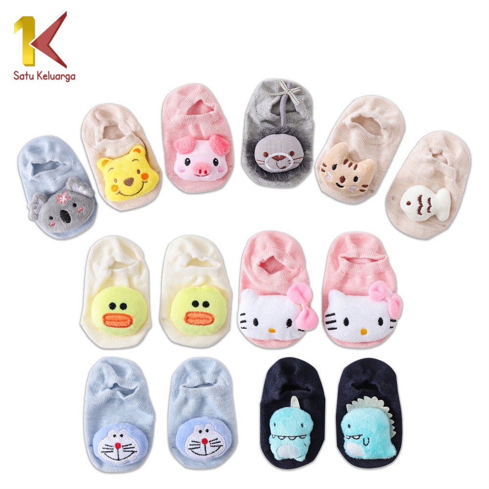 Satu Keluarga Kaos Kaki Anak Bayi P5 Kaus Kaki Karakter Kartun Fashion / Baby Socks Import / kaus ka