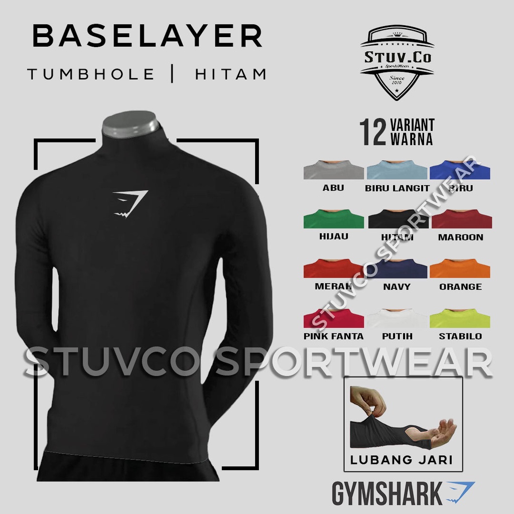 BASELAYER LONGSLEEVE THUMBOLE LENGAN PANJANG JARI DALEMAN DIVING LARI SEPEDA OLAHRAGA UNISEX KEREN