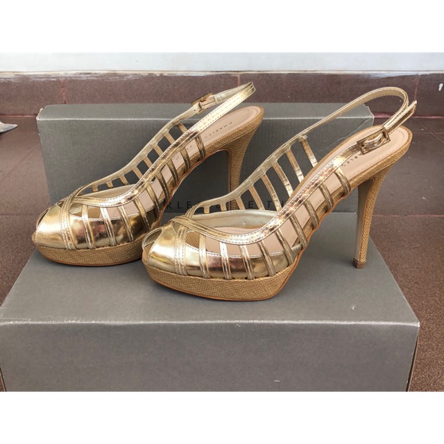 Charles & Keith Heels Gold Preloved