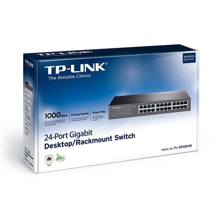 Networking TP - Link Switch 24 Port Gigabit 10/100/1000 RackMount - TL-SG1024D