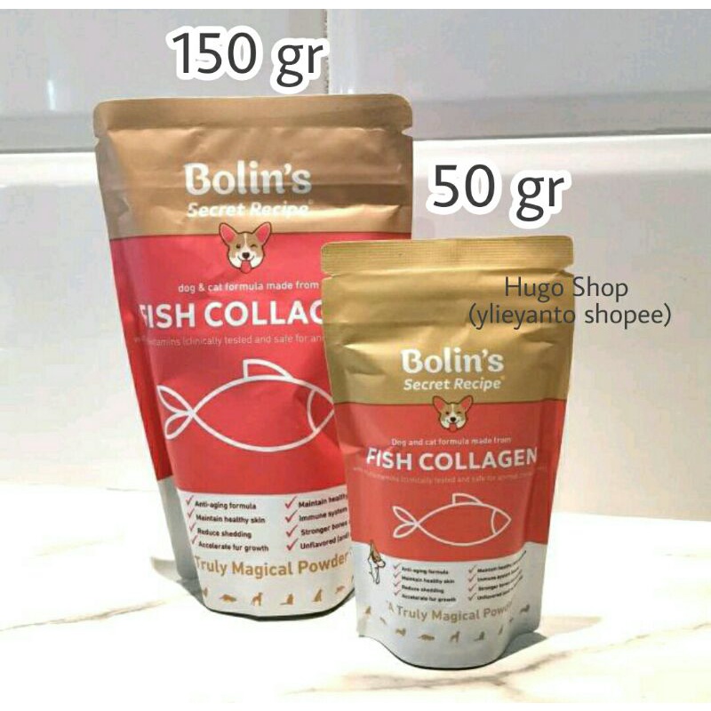 Bolin's secret recipe / bolins fish collagen / bolin pure fish collagen / vitamin bulu anjing kucing