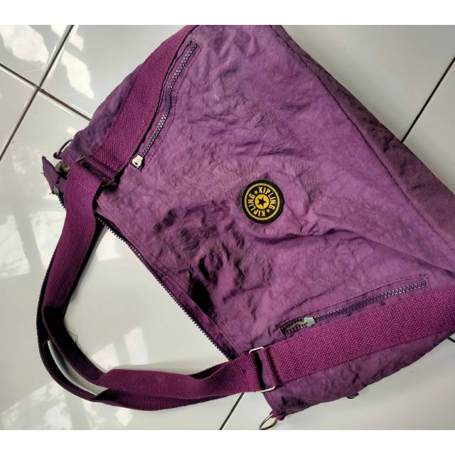 Tas Kipling Handbag totebag ungu purple Original second bekas preloved