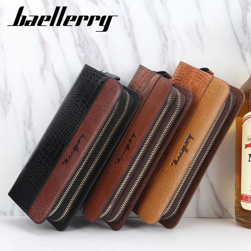 BAELLERRY S6332 Dompet Pria Panjang Bahan Kulit PU Leather Premium WATCHKITE WKOS