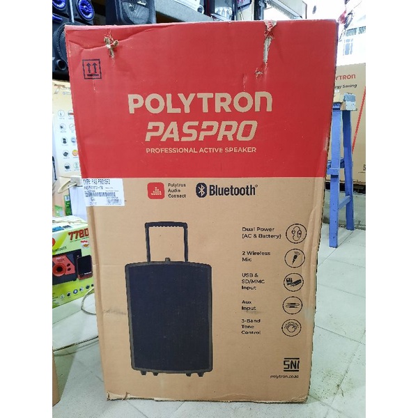 Polytron Speaker Portable 15inch PASPRO 15F3