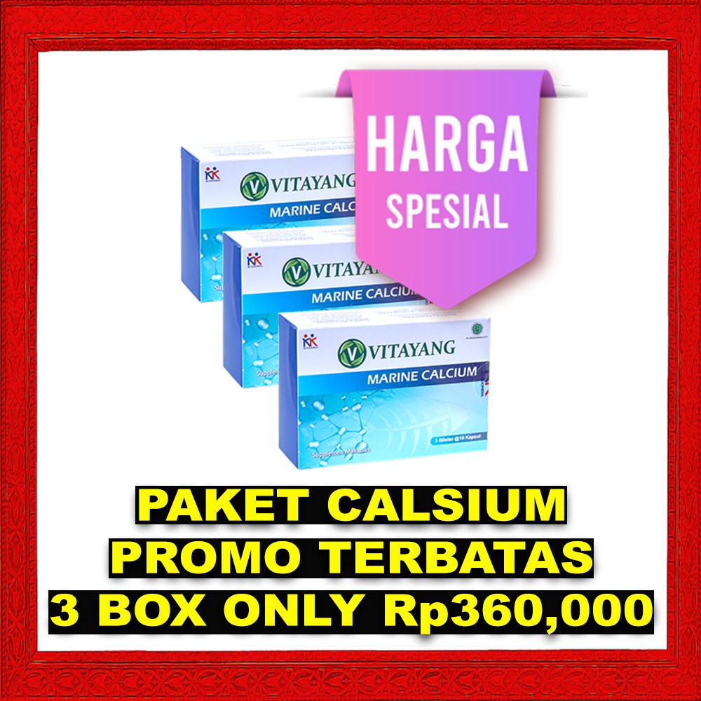 Vitayang Marine Calcium KK Indonesia Kalsium Harian Mencegah Osteoporosis Memperkuat Tulang dan Gigi