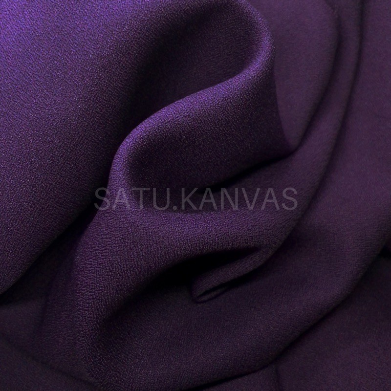 Kain DIAMOND CREPE / DIAMOND GEORGETTE murah-UNGU TERONG