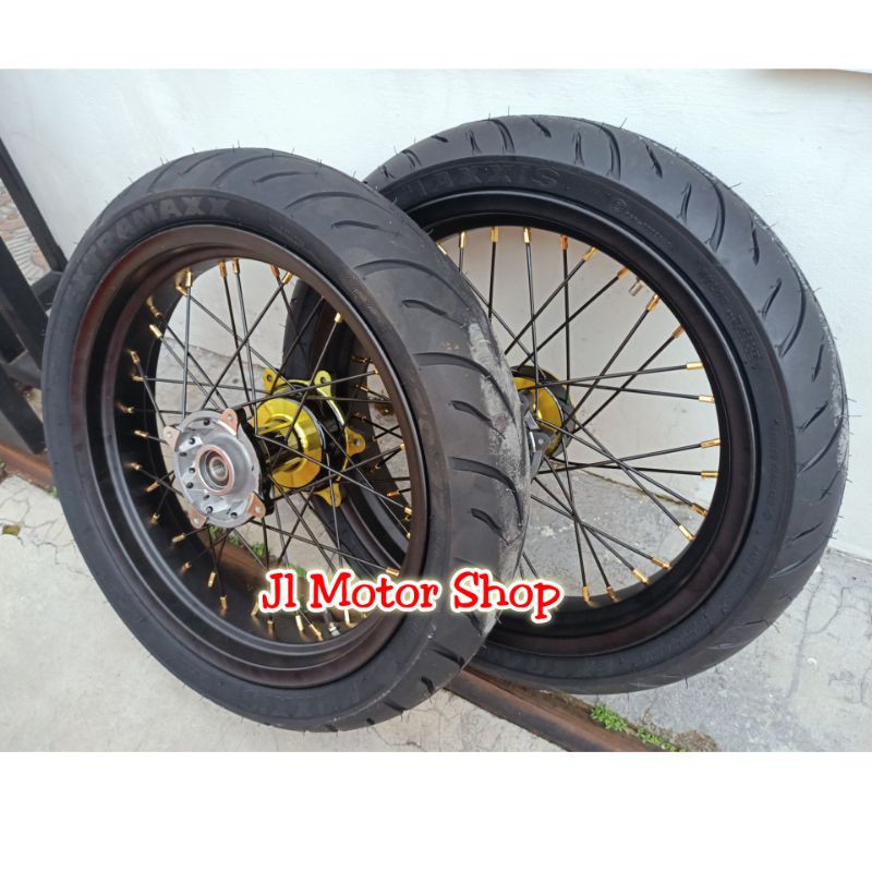 BAN VELG SUPERMOTO SUPER MOTO TWOTONE CRF 150 CRF150 L CRF150L TWOTONE PLUS BAN MAXXIS EXTRAMAAX