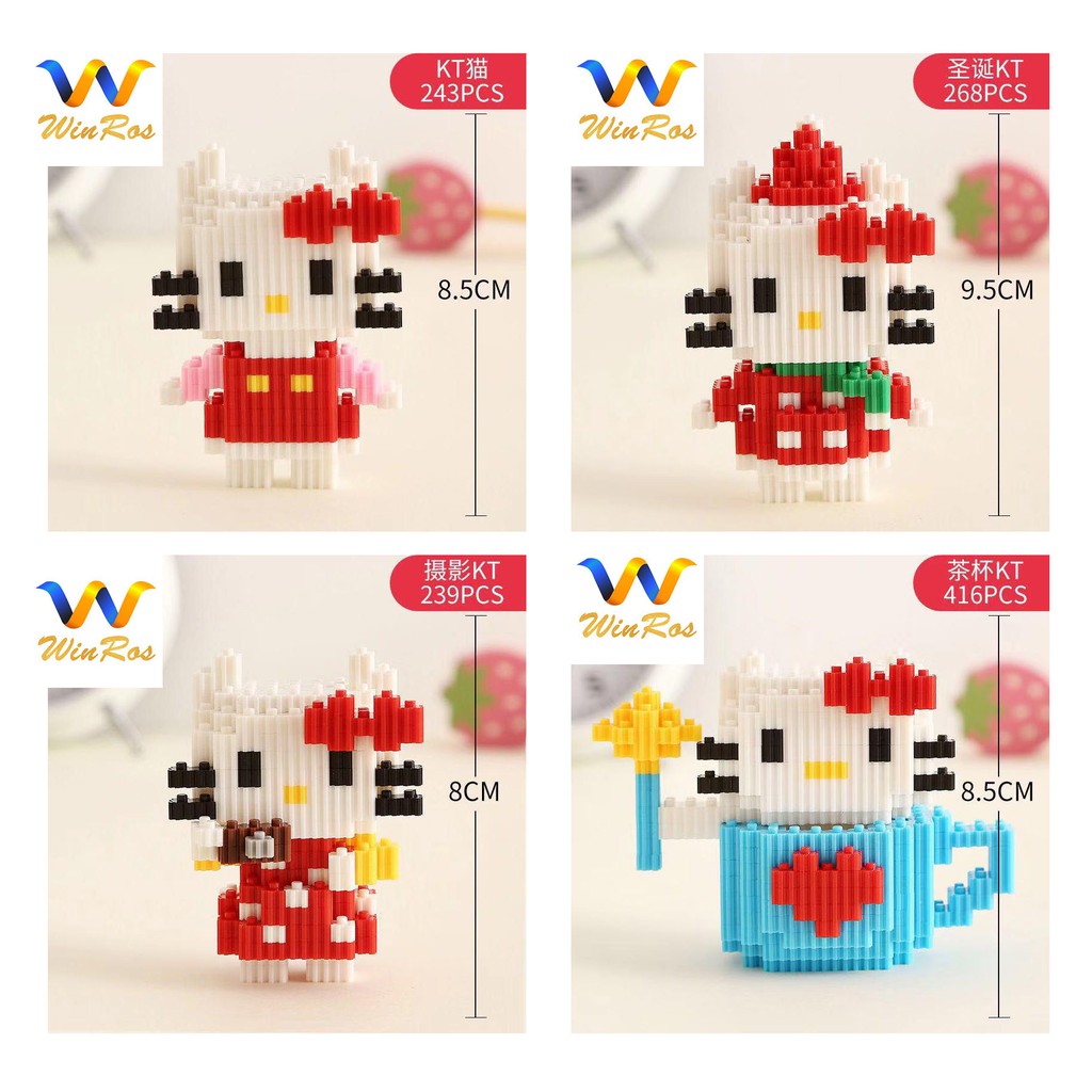 Nano Block Mainan Edukasi Sanrio Hello Kitty High Quality 239 - 416 pcs