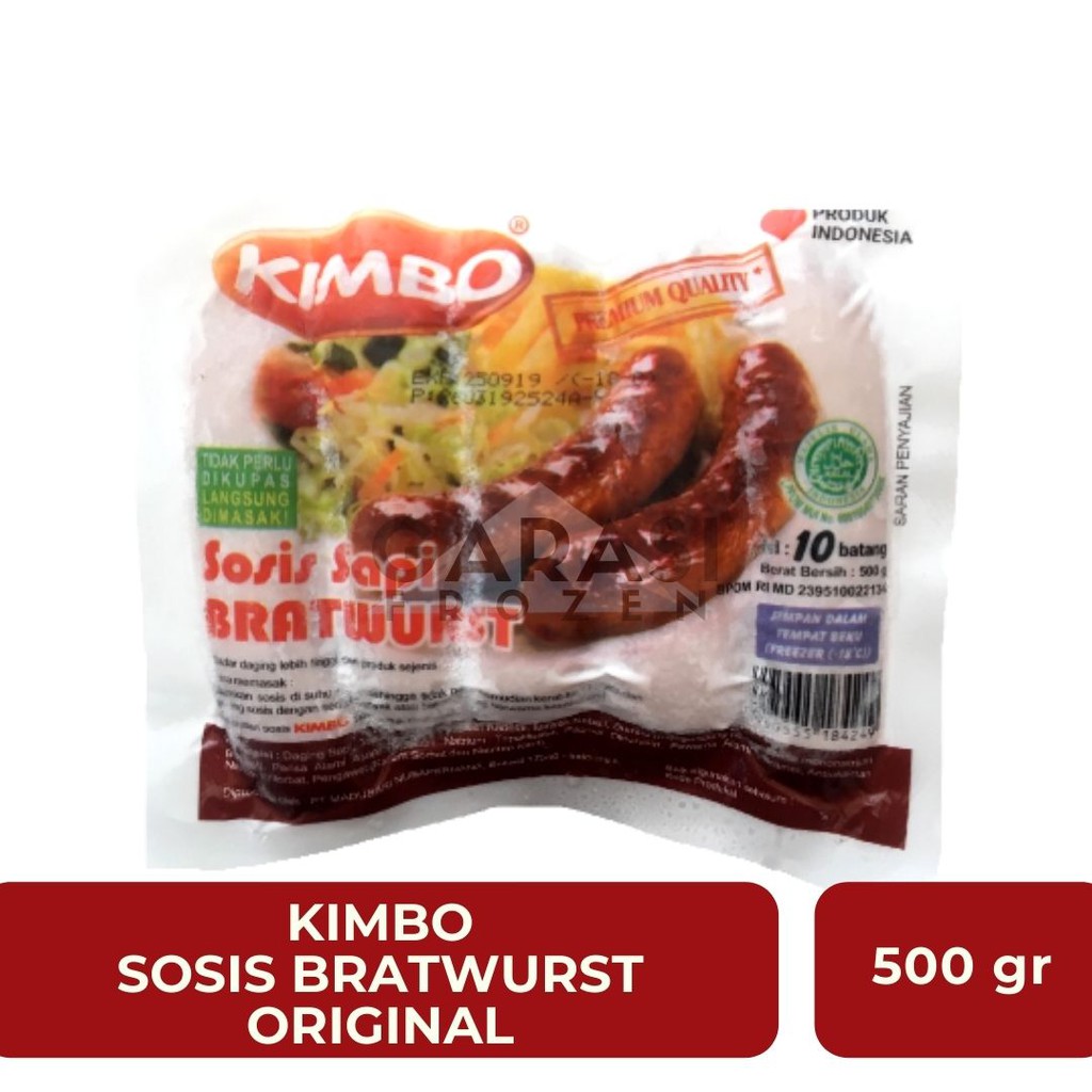 

Kimbo Sosis Bratwurst Original 500 gr - frozen food