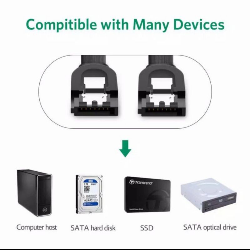 Ugreen Kabel Sata 3.0 HDD SSD up to 6Gbps Ugreen Kabel Sata 3 Original