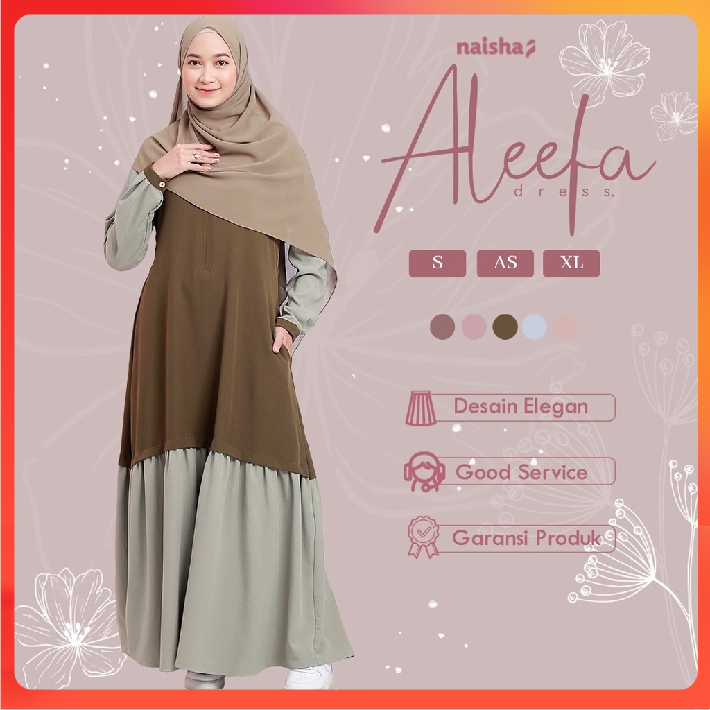 Aleefa Dress by Naishaofficial / Gamis Aleefa Naisha Hijrah