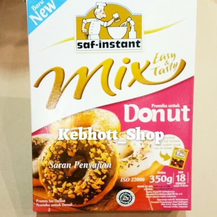 

SAF INSTANT MIX PREMIX DONUT EASY & TASTY 350GR | PREMIKS UNTUK DONAT