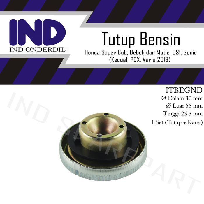 IND Onderdil Tutup-Penutup Tangki-Teng Bensin Vario 110 Karbu-Old-CW-CBS-Techno