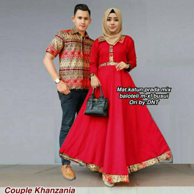 Batik Couple Khanzania - Glamour Couple long dress gamis muslim