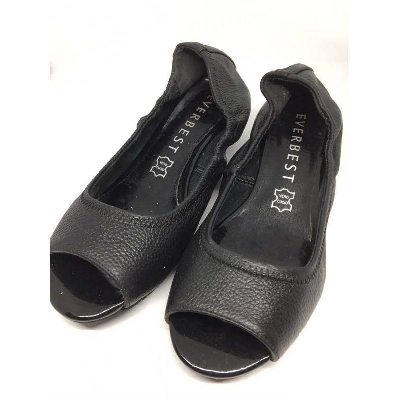 sepatu wanita, wedges wanita warna hitam - everbest