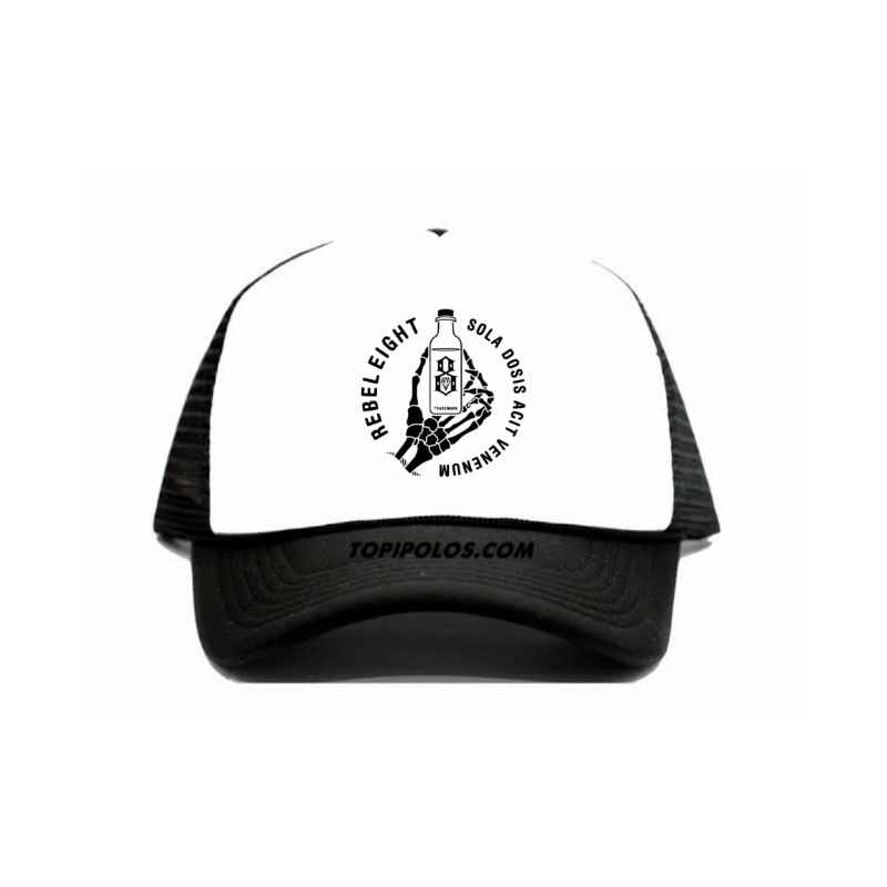 Topi Pria/Topi Trucker jaring White Rebel Eight/Topi distro/Topi murah/Baca deskripsiTopi baseball