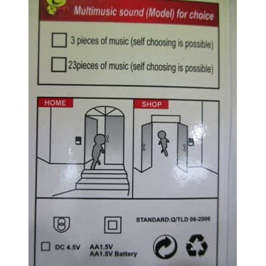 ATN Bel Pintu Sensor Gerak / Electronic Guest Saluting 5 meter