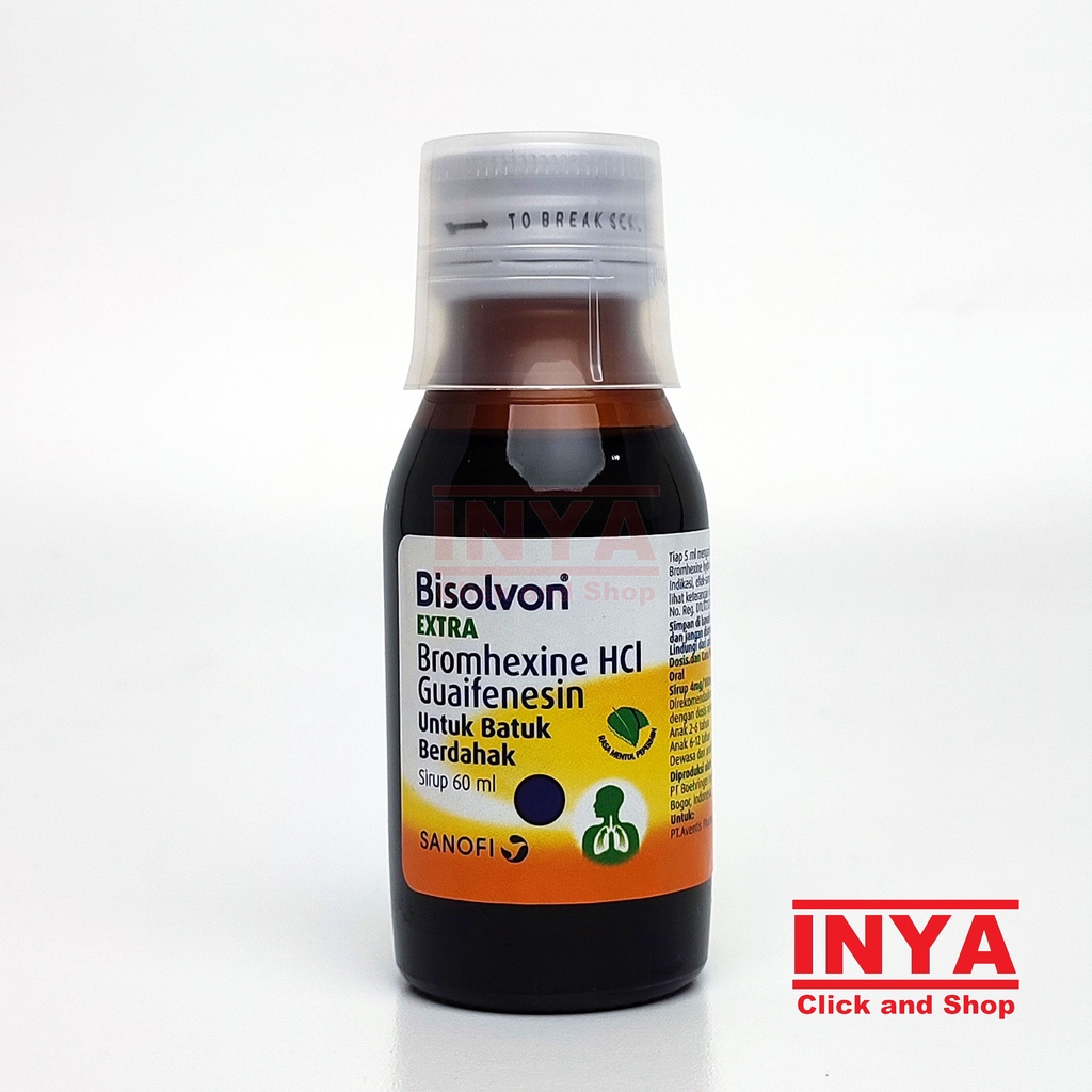 BISOLVON EXTRA BATUK BERDAHAK RASA MENTHOL PEPERMINT 60ml - Obat Batuk