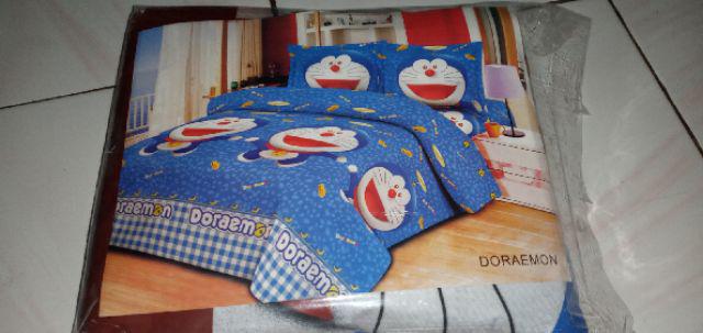 Sprei Motif Doraemon 3d Set 180x200 / 120x200 / 100x200