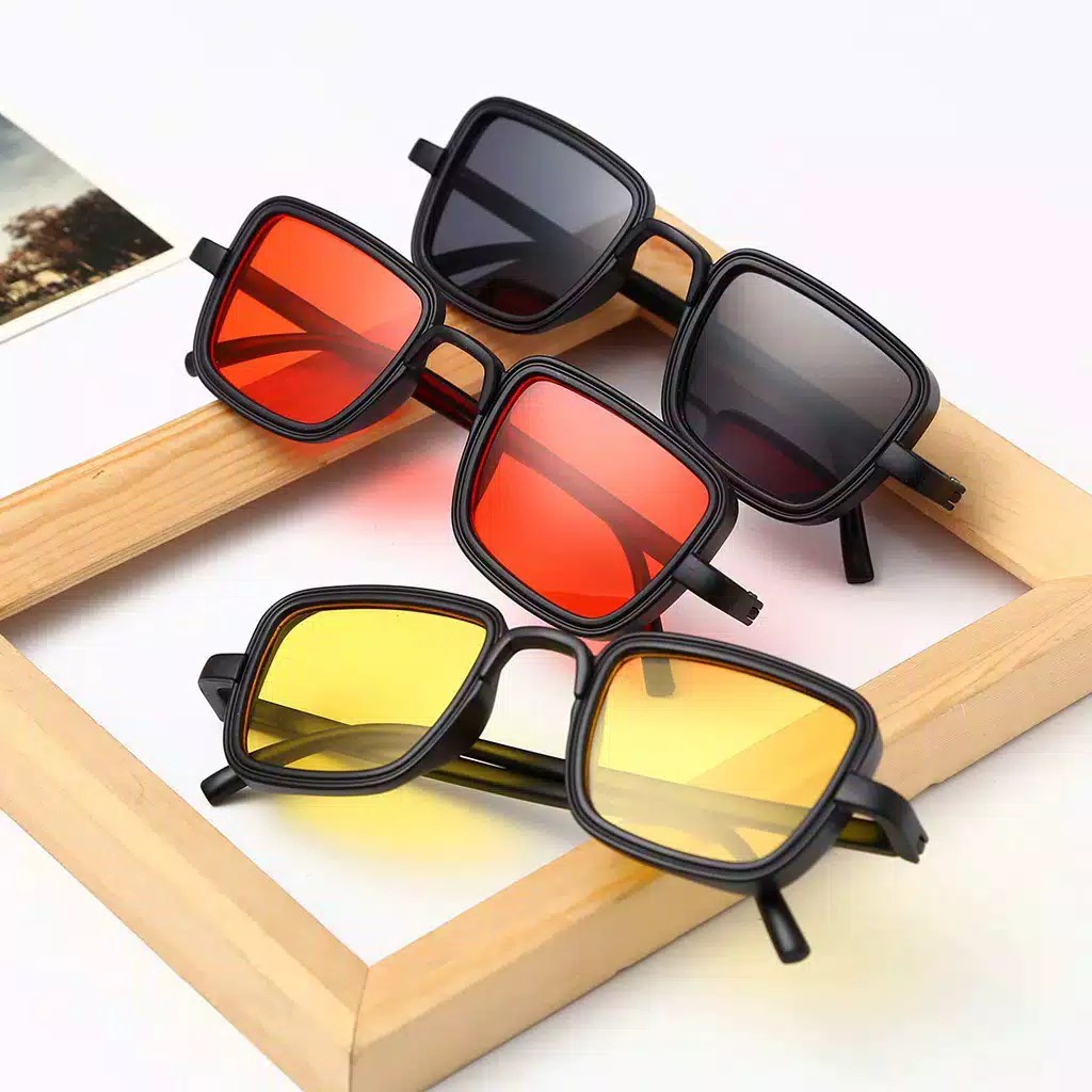 Kacamata Hitam Kaca Mata EG38 Pria Wanita Bahan Alloy Kacamata Matahari/Sunglasses