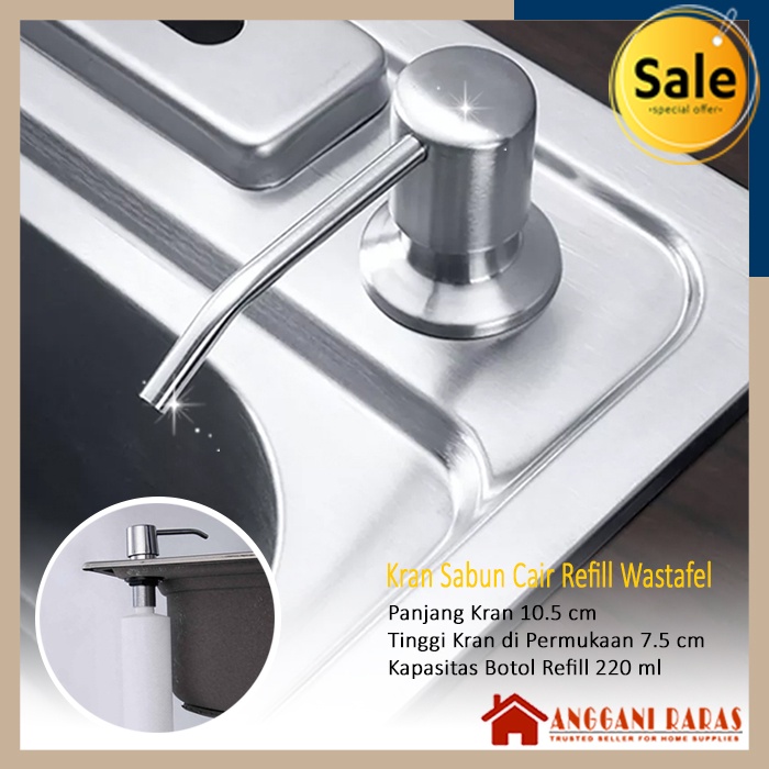 Keran Wastafel Botol Sabun Cuci Piring Sabun Cair Refill Soap Dispenser 220ml