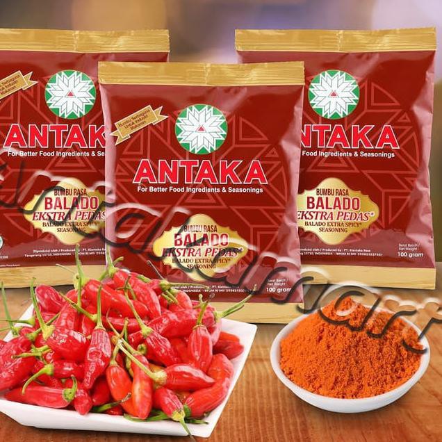 

NFG♞ BUMBU TABUR / BUMBU SERBAGUNA ANTAKA PREMIUM 100g : Rasa BALADO EXTRA PEDAS Paling Disukai