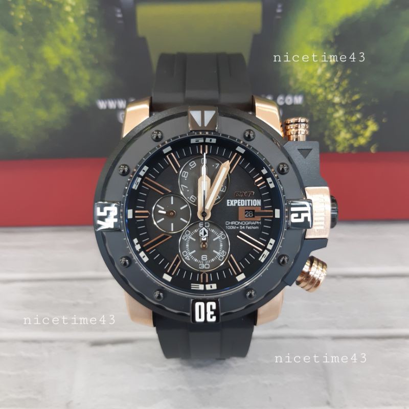 jam tangan pria original exp expedition e302m black r.g