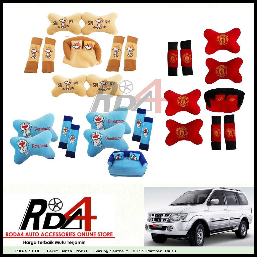 Paket Bantal Mobil - Sarung Seatbelt  9 PCS Panther Isuzu