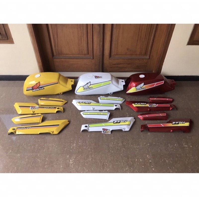 Tangki honda win 100 warna sepaket body win set bok aki win cover body win tempong win striping win