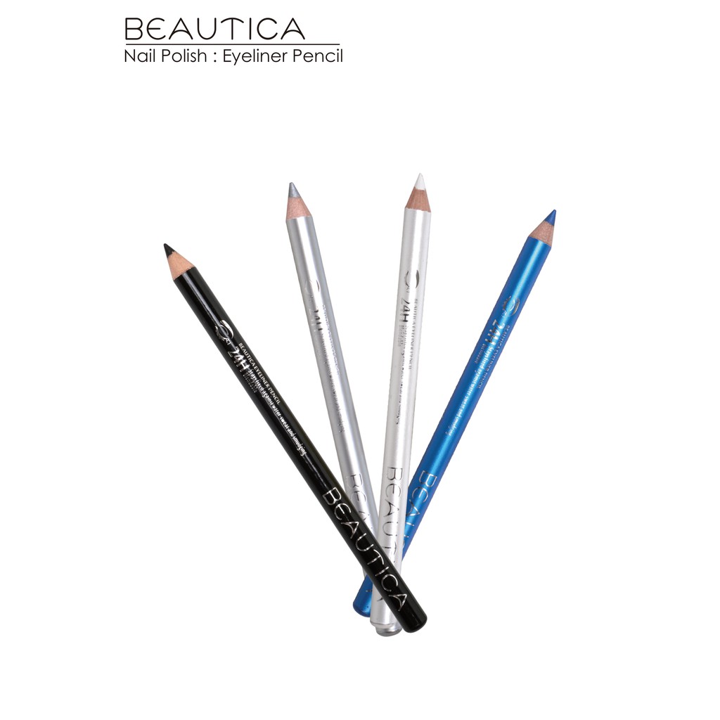 BEAUTICA Pencil Eyeliner (Biru, Putih, Hitam, Silver)