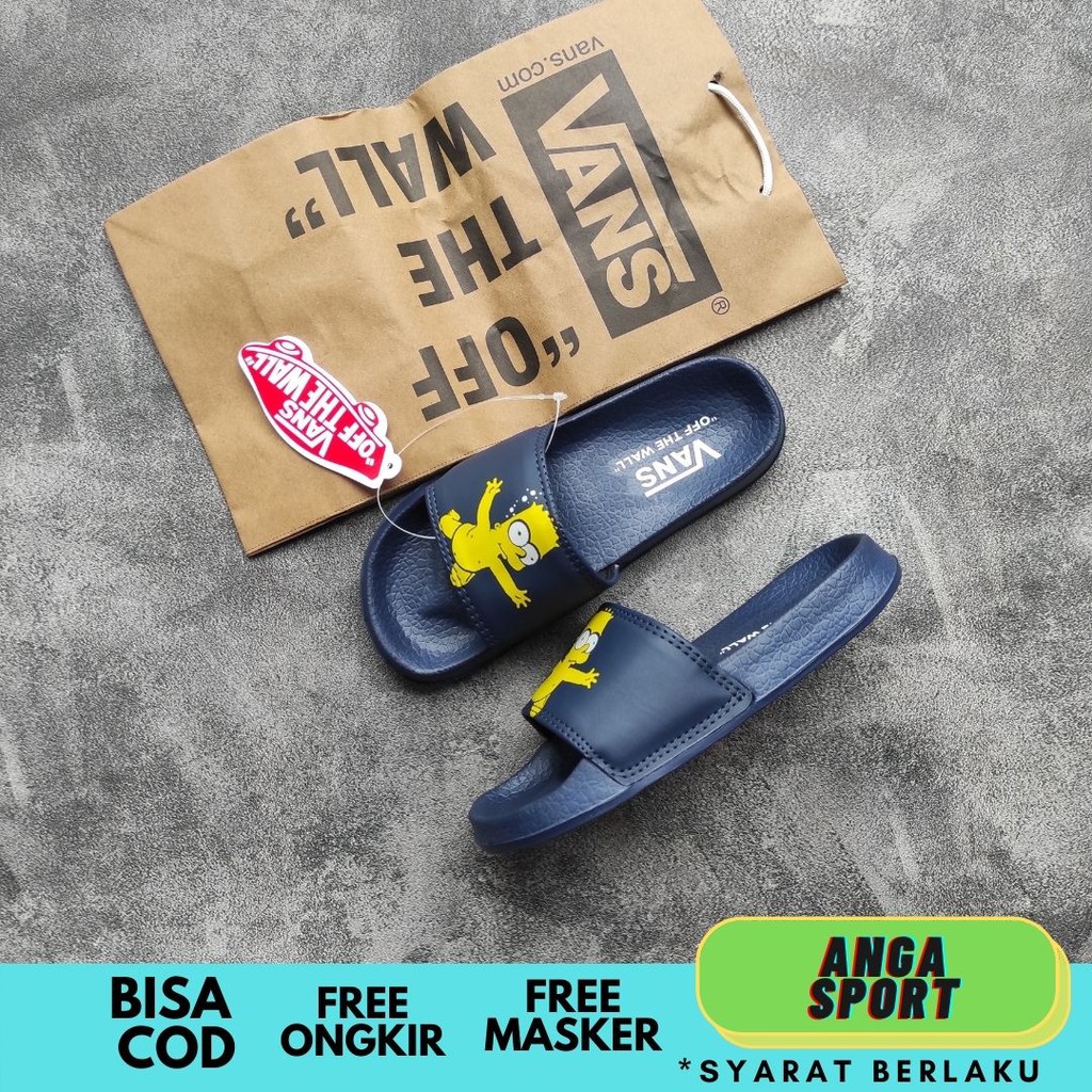 SANDAL SLOP ANAK VANS LAKI LAKI PEREMPUAN MOTIF SIMPSONS / SANDAL SLIDE KIDS JUNIOR / SENDAL KARET