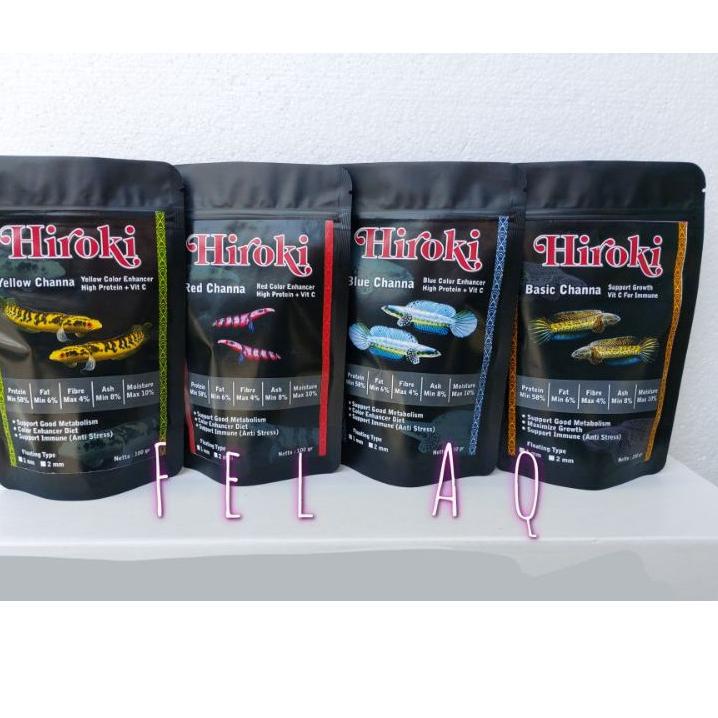 Review⚡ Pelet Pakan Premium Hiroki 100g Channa Blue Yellow Red Cana Biru Pulchra Andrao Pellet Pelet