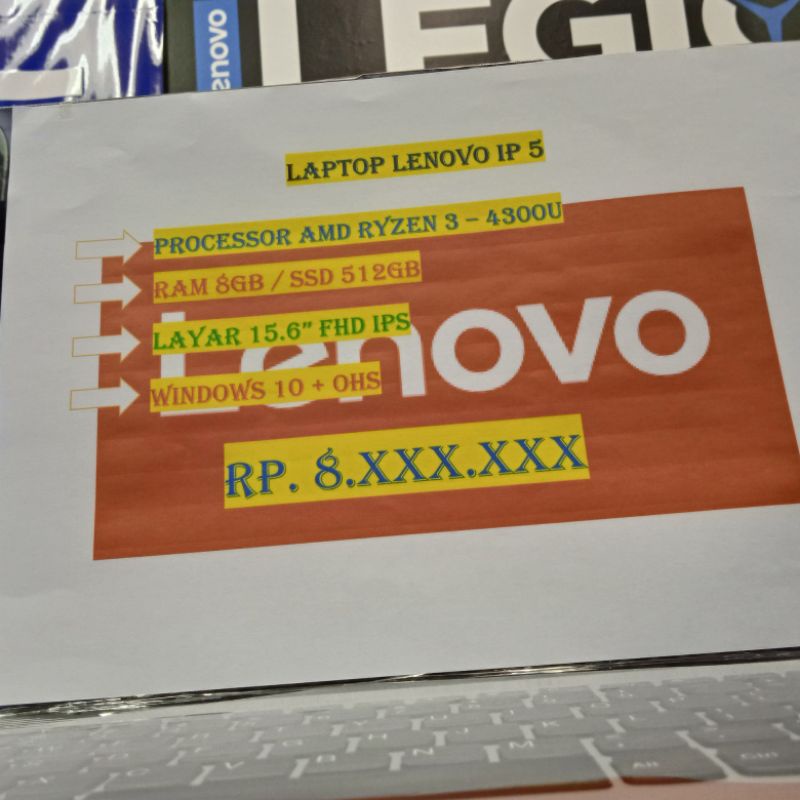 LENOVO IP 5 RYZEN 3 4300U 8GB SSD 512GB