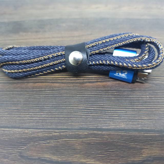 Kabel Micro usb universal jeans pengisian fast charger