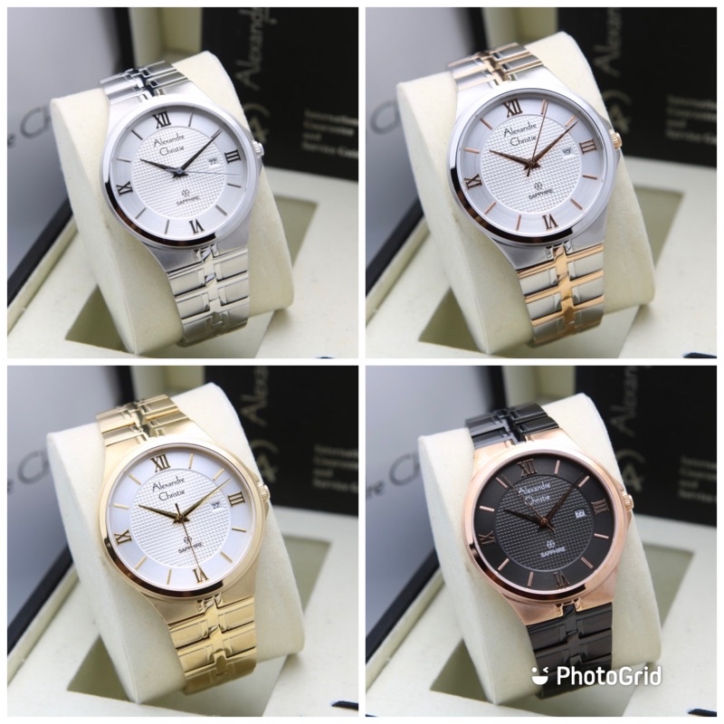 jam tangan terbaru Alexandre Christie ac8541 kaca shapire original ac 8541 pria stanless steal