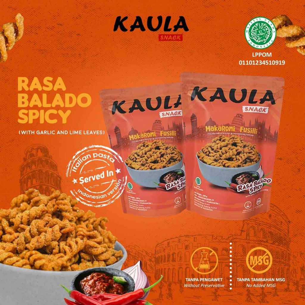 

Kaula - Makaroni Fusilli 100 Gram Balado Spicy