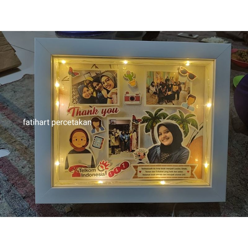 SCRAPBOOK FRAME 3D/ KADO RESIGN/ KADO PERPISAHAN KERJA/FRAME 3D