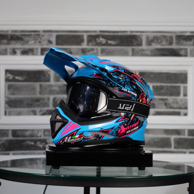 HELM CROSS MOTOR TRAIL JPN MONSA SNI PREMIUM MOTIF EXCELLENT