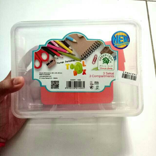

Box Kotak Perkakas 3 Sekat Avery 1408 Green Leaf Multibox Tempat Aksesoris Alat Tulis Crafting
