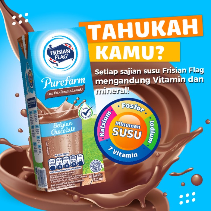 

ds211vz Frisian Flag Purefarm Susu Uht Low Fat Belgian Chocolate 225Ml Xa201As