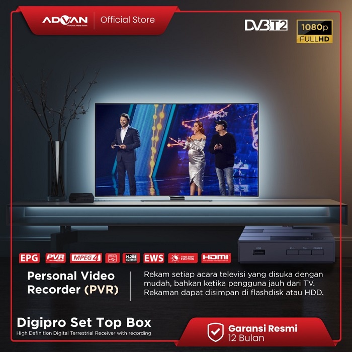 TV Digital Receiver Set Top Box STB Advan DIGIPRO DVBT2 Full HD 1080p-2