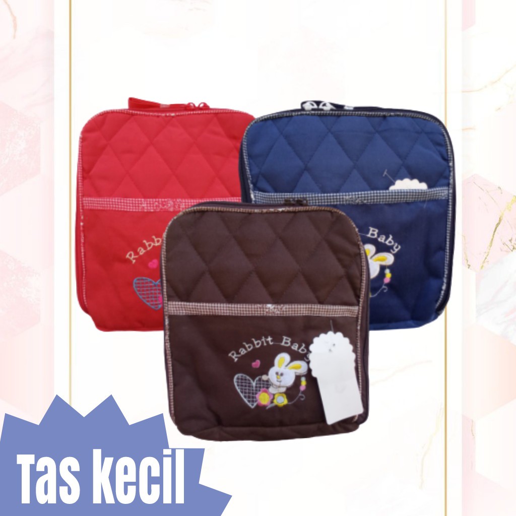 Tas Bayi Kecil Motif Bordir | Tas Bayi Serbaguna Double Saku