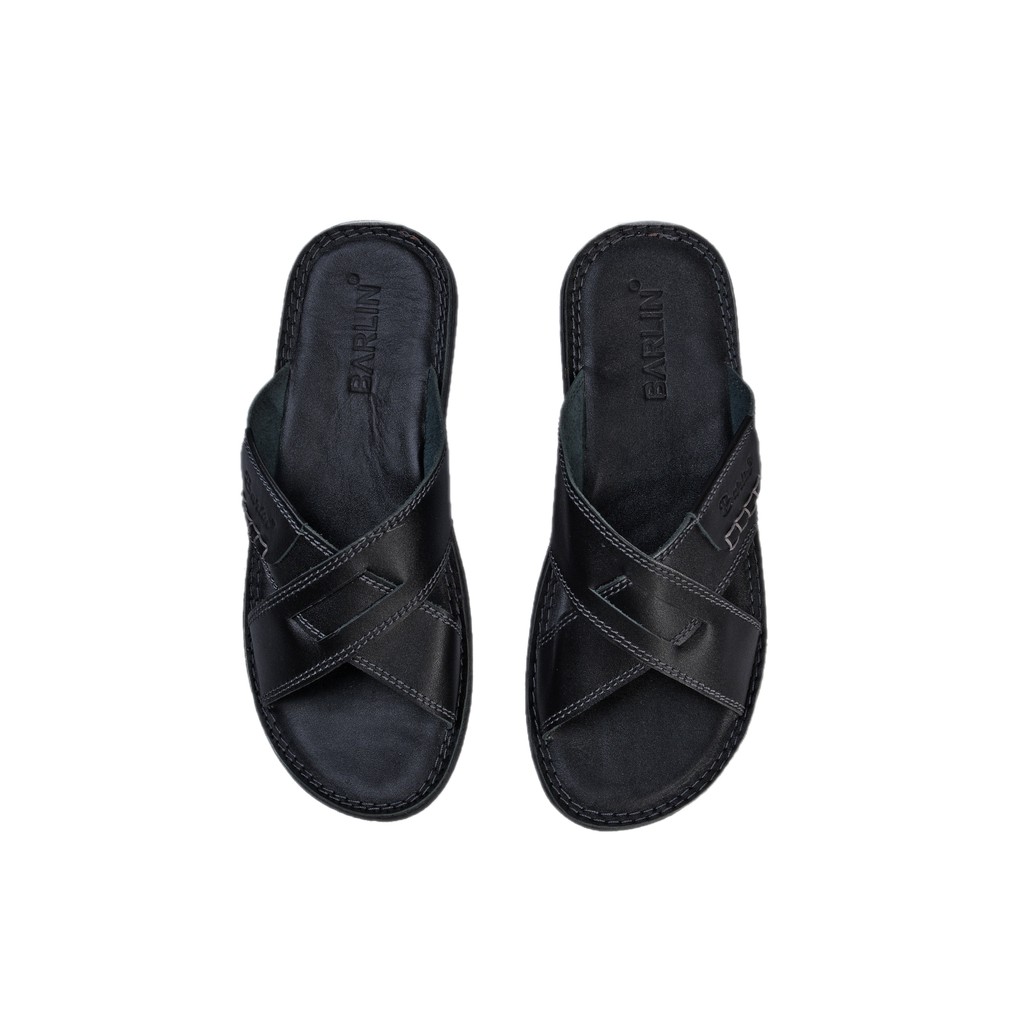 Sandal Casual Kulit Pria - Sendal Terlaris Slop Barlin Original - SM05